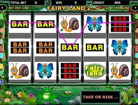 BAR символи в виграшній комбінації на автоматі Fairy Land