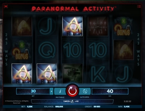 Виграш в онлайн автоматі Paranormal Activity
