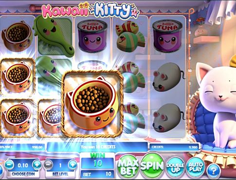 Призова комбінація на лінії в ігровому автоматі Kawaii Kitty
