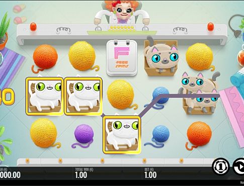 Призова комбінація на лінії в ігровому автоматі Not Enough Kittens