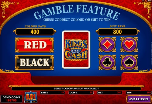 Ризик-гра в онлайн апараті Kings of Cash